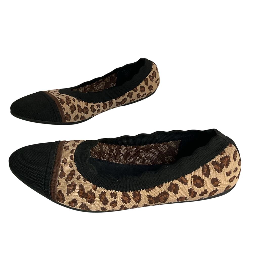 Aerosoles Leopard Print Flats Size 8M Women’s Slip On Ballet Shoes Round Toe